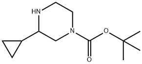 tert-butyl 3-cyclopropylpiperazine-1-carboxylate Structure