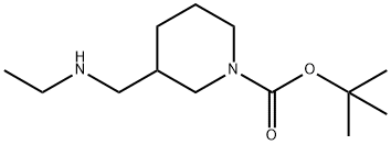 3-[(乙基氨基)甲基]-1-哌啶甲酸叔丁酯, 887587-98-6, 结构式