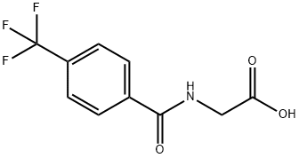 N-[4-(トリフルオロメチル)ベンゾイル]グリシン 化学構造式