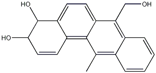 Benz(A)anthracene-3,4-diol, 3,4-dihydro-7-(hydroxymethyl)-12-methyl- Struktur