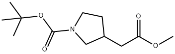 1-叔丁氧羰基-3-四氢吡咯乙酸甲酯, 890849-27-1, 结构式