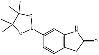 オキシインドール-6-ボロン酸ピナコールエステル 化学構造式