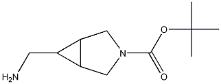 MESO-(1R,5S,6S)-叔-丁基 6-(氨基甲基)-3-氮杂二环[3.1.0]己烷-3-甲酸基酯 结构式