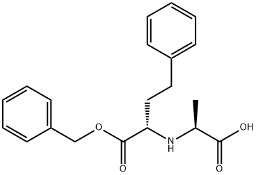 N-[1-(S)-ベンジルオキシカルボニル-3-フェニルプロピル]-L-アラニン 化学構造式