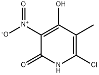 6-Chloro-2,4-dihydroxy-5-methyl-3-nitropyridine Struktur