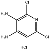 3,4-ジアミノ-2,6-ジクロロピリジン塩酸塩 化学構造式