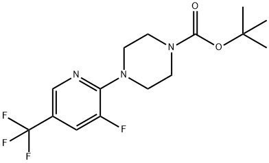 4-(3-Fluoro-5-trifluoromethylpyridin-2-yl)piperazine-1-carboxylic acid tert-butyl ester Struktur