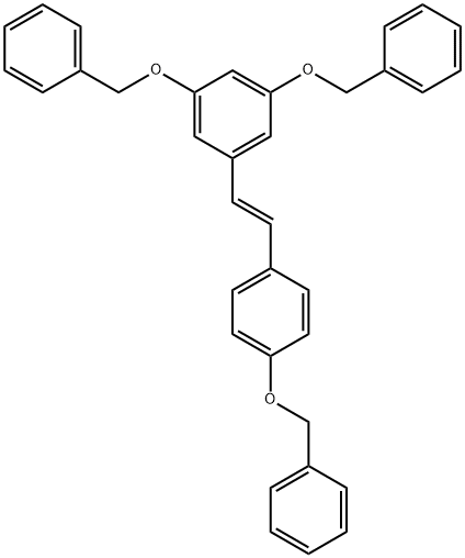 (E)-3,5,4'-Tribenzyloxystilbene 化学構造式