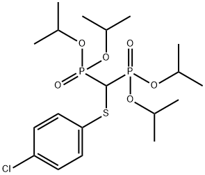 [(4-Chlorophenyl)thiomethylene]biphosphonic Acid, Tetraisopropyl Ester Structure