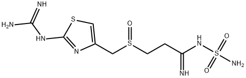 3-[2-(Diaminomethyleneamino)-1,3-thiazol-4-ylmethylsulphinyl]-N-sulphamoylpropanamidine|3-[[[2-[(氨基亚胺甲基)氨基]-4-噻唑基]甲基]亚磺酰]-N-(氨基磺酰基)丙脒