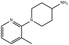 4-アミノ-1-(3-メチル-2-ピリジル)ピペリジン 化学構造式