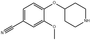 3-METHOXY-4-(4-PIPERIDINYLOXY)BENZONITRILE 化学構造式