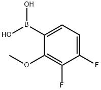3,4-二氟-2-甲氧基苯硼酸 结构式