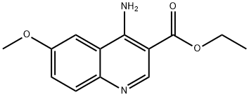 4-Amino-6-methoxyquinoline-3-carboxylic acid ethyl ester Structure