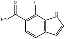 7-氟-1H-吲哚-6-羧酸, 908600-75-9, 结构式