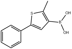 (2-甲基-5-苯基噻吩-3-基)硼酸, 909103-23-7, 结构式