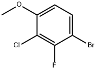 1-Bromo-3-chloro-2-fluoro-4-methoxybenzene Struktur