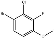 1-Bromo-2-chloro-3-fluoro-4-methoxybenzene 化学構造式