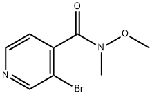 3-Bromo-N-methyl-N-(methyloxy)-4-pyridinecarboxamide 化学構造式