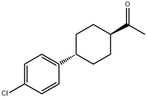trans-4-(4-Chlorophenyl)-1-acetylcyclohexane Struktur