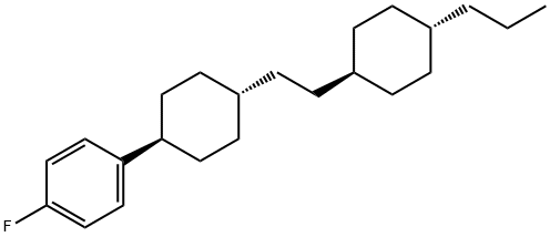 1-fluoro-4-(4-(2-(4-propylcyclohexyl)ethyl)cyclohexyl)benzene Struktur