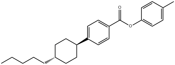 反式-4-(4-戊基环己基)苯甲酸对甲基苯酚酯, 91225-15-9, 结构式