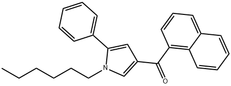 (1-己基-5-苯基-1H-吡咯-3-基)(萘-1-基)甲酮, 914458-20-1, 结构式