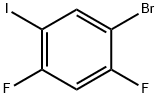 2,4-ジフルオロ-5-ブロモヨードベンゼン 化学構造式
