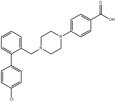 4-[4-(4'-氯-2-联苯基甲基)-1-哌嗪基]苯甲酸 结构式