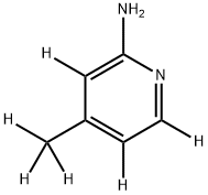 2-Amino-4-methylpyridine-d6 结构式
