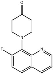 1-(7-Fluoro-8-quinolinyl)-4-piperidinone Struktur