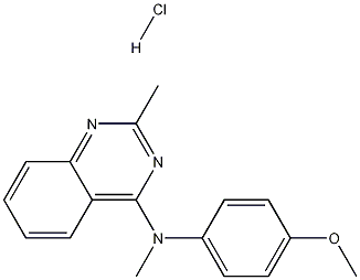 N-(4-甲氧基苯基)-N,2-二甲基-4-喹唑啉胺盐酸盐, 917369-31-4, 结构式