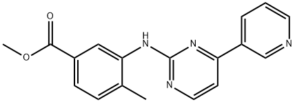 4-Methyl-3-[[4-(3-pyridinyl)-2-pyrimidinyl]amino]benzoic acid methyl ester Struktur