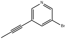 3-ブロモ-5-(プロプ-1-イン-1-イル)ピリジン 化学構造式