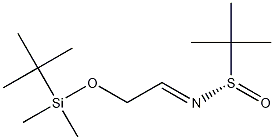 (S,E)-N-(2-(tert-butyldimethylsilyloxy)ethylidene)-2-methylpropane-2-sulfinamide Struktur
