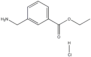 3-(Aminomethyl)-benzoic acidethylesterhydrochloride, 91843-34-4, 结构式
