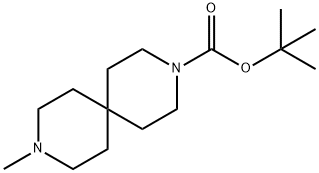 3,9-Diazaspiro[5.5]undecane-3-carboxylic acid, 9-methyl-, 1,1-dimethylethyl ester Structure