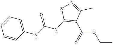3-Methyl-5-(3-phenylureido)-4-isothiazolecarboxylic acid ethyl ester Struktur
