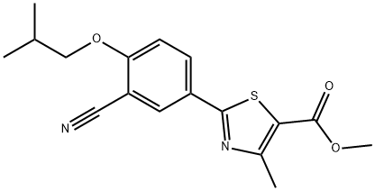 2-(3-氰基-4-异丁氧基苯基)-4-甲基噻唑-5-甲酸甲酯,923942-34-1,结构式