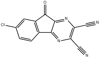 7-Chloro-9-oxo-9H-indeno[1,2-b]pyrazine-2,3-dicarbonitrile Struktur