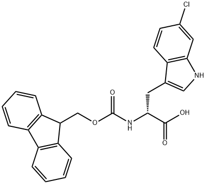 FMOC-D-6-氯色氨酸, 925916-73-0, 结构式