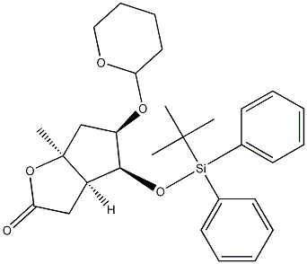 (3aR,4S,5R,6aS)-4-(tert-Butyldiphenylsilyloxy)methyl-5-tetrahydropyranyloxy-hexahydro-2H-cyclopenta[b]furan-2-one|