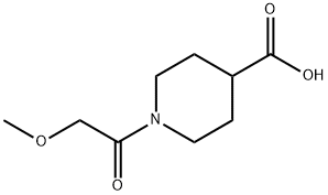 1-(methoxyacetyl)piperidine-4-carboxylic acid Struktur