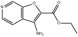 3-アミノフロ[2,3-C]ピリジン-2-カルボン酸エチル 化学構造式