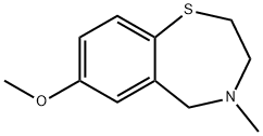 2,3,4,5-テトラヒドロ-4-メチル-7-メトキシ-1,4-ベンゾチアゼピン 化学構造式