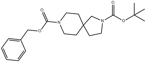2,8-二氮杂螺[4.5]癸烷-2,8-二羧酸,2-(1,1-二甲基乙基)8-(苯甲基)酯 结构式