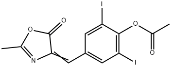 4-[[4-(Acetyloxy)-3,5-diiodophenyl]methylene]-2-methyl-5(4H)-oxazolone Structure