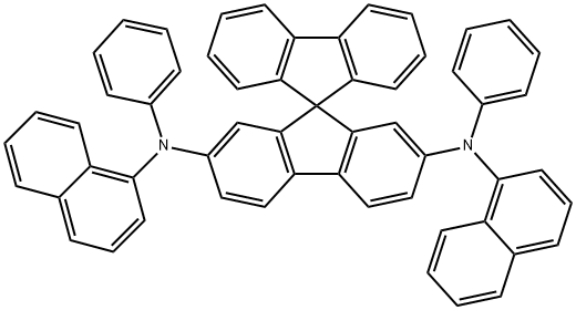 N2,N7-二-1-萘基-N2,N7-二苯基-9,9'-螺二[9H-芴]-2,7-二胺 结构式