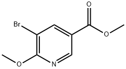 5-ブロモ-6-メトキシニコチン酸メチル 化学構造式