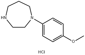 1-(4-メトキシフェニル)ホモピペラジン一塩酸塩 化学構造式